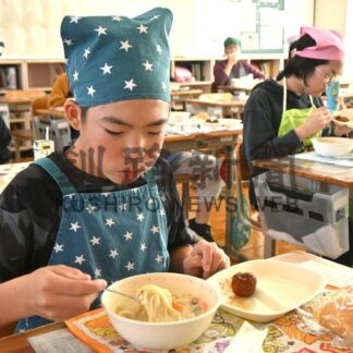 商業高生考案パスタ「おいしい」　学校給食に【釧路市】(2025-11-12)