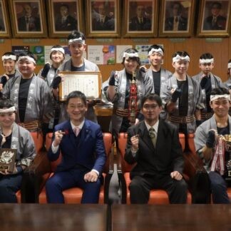 全国での健闘誓う　蝦夷太鼓ジュニア市長表敬【釧路市】(2025-12-18)