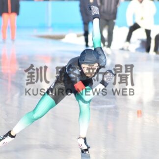 梅津（標茶高３年）全道で力走　スピードスケート　釧路勢２人参戦【釧路】(2025-12-20)