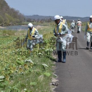 市橋建設が音別川周辺を清掃【釧路市】(2026-05-20)