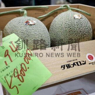 夕張メロン２玉５８０万円、釧路のふたみ青果落札　初競り史上最高値【札幌市】(2026-05-23)