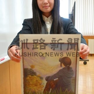 久保 さん （根室高３年）全道展絵画部門で初入選　１００号の力作「彩雲」【根室市】(2026-06-21)