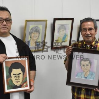 日本の著名人や風景描く　半田さん、伊藤さんがイラスト展【釧路市】(2026-07-21)