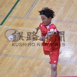 男子単５年生の部、工藤選手が全勝優勝　釧根地区小学生バドミントン(2026-08-02)