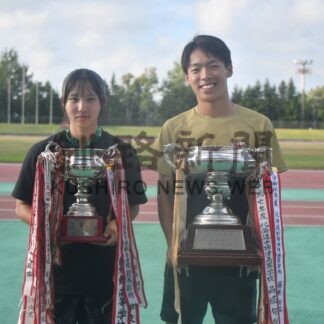 男子 藤原（釧湖陵２年）織田杯　女子 工藤（武修館２年）池田杯　陸上新人大会【釧路市】(2026-08-25)