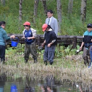 阿寒小児童ら生き物調査　タンチョウの生息環境学ぶ【釧路市】(2026-10-07)